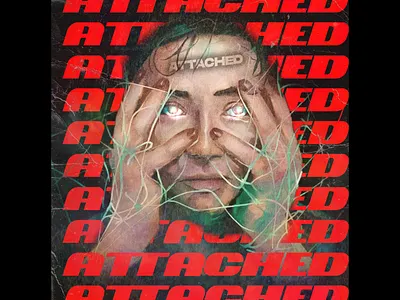 Attached Poster Design album attach branding cover design graphic design illustration lines poster relation ropes song typography vector