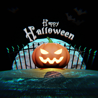 3D Halloween scene modeling - Blender 3d 3dart 3dmodeling 3drendering 3dtexturing blender halloween pumpking