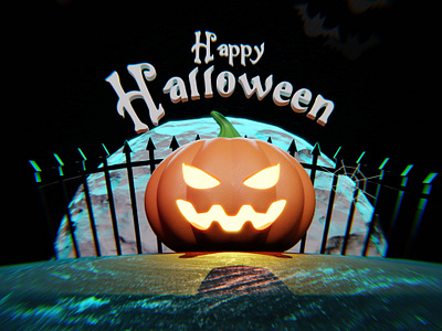 3D Halloween scene modeling - Blender 3d 3dart 3dmodeling 3drendering 3dtexturing blender halloween pumpking