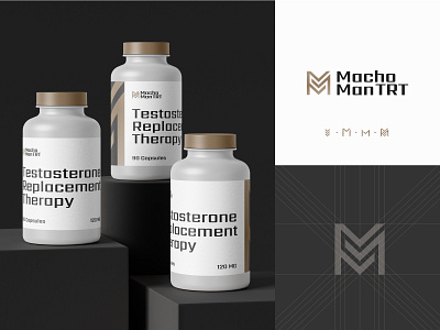 MACHO MAN TRT - Testosterone Replacement Therapy brand identity branding corporative label logo minimalistic