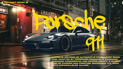 Porsche poster graphic design poster social media post