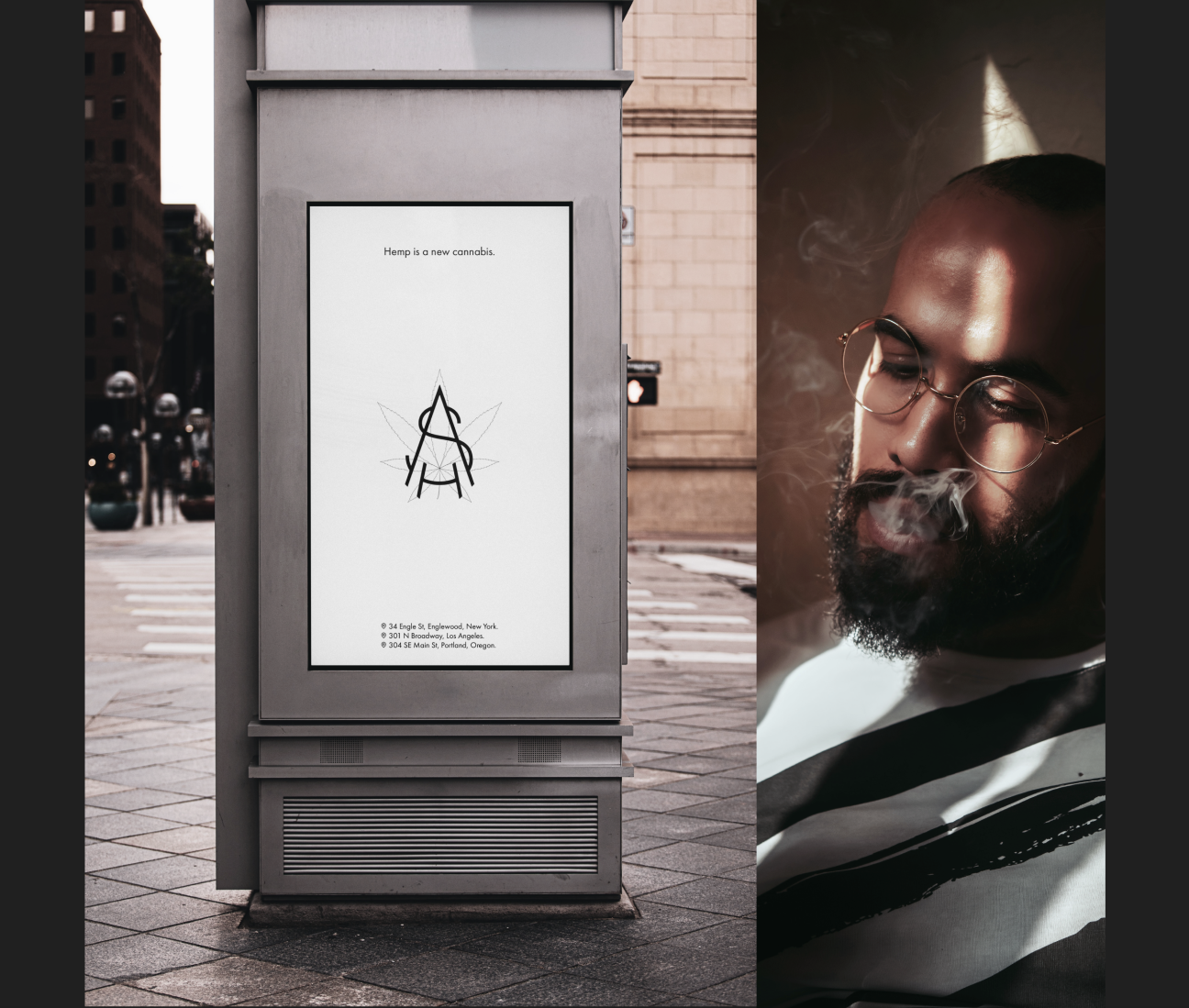 Logo design for coffeeshop chain animation b2c black and white brand design case study cbd coffeeshop design fb graphic design hemp logo long post los angeles minimalistic storytelling target audience research typography usa brand visual identity