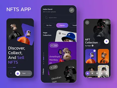 NFTS Mobile App mobile app nfts ui ux