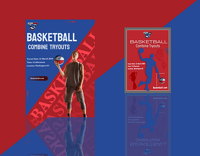 Basketball Tournament Announcement Flyer branding graphic design
