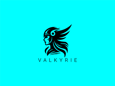 Valkyrie Logo axe barbarian battle helmet illustration medieval monochrome nordic ornament pretty scandinavian solider valhalla valkyrie valkyrie logo viking women vintage warrior women warrrior weapon