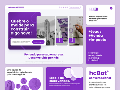 Landing Page for Digital Agency agency branding and identity digital iden landing page performance purple redesign ui uiux ux webdesign website