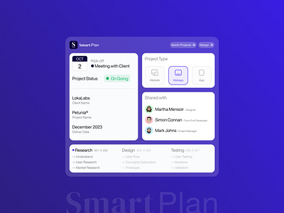 SmartPlan: AI-Powered Project Mapping ai powered app app design artificial intelligence design ui user research ux webapp