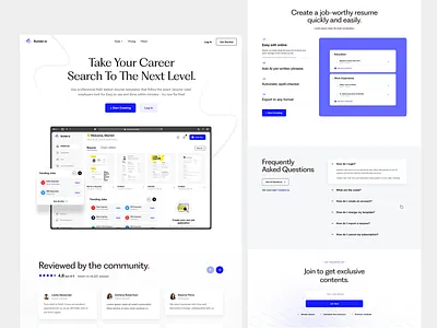 Web UI branding clean cv builder cv maker design illustration landing page landing page design landing page ui product design resume website typography ui ui ux user experience ux web design web ui website website design