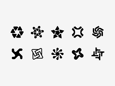Abstract Symbols abstract brand identity branding design logo logo design logomark minimal symbol