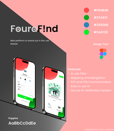 FouraF!nd - Online Job Marketplace 3d animation branding graphic design ui