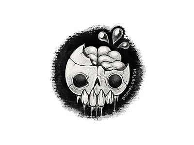 Brains Logo Skull - Pencil