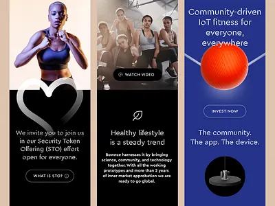 Mobile Landing Page for Bownce Sports Tech Startup madebymad