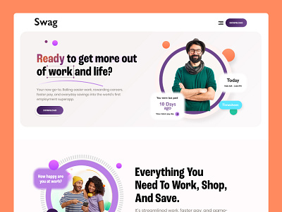 Swag - Landing Page UI/UX design figma graphic design ui ux web design