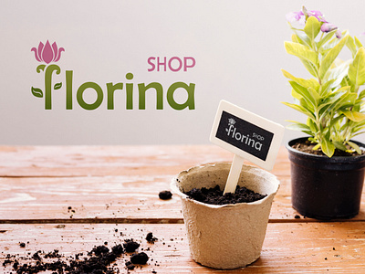 Florina Shop - Identidade visual branding floriculture graphic design logo plants visual identity