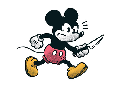 Mickey Tattoo art character contest design grain illustration knife mickey mouse playoff procreate stickermule tattoo