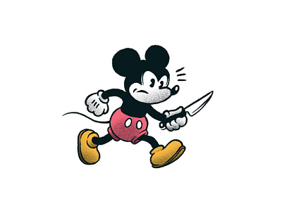 Mickey Tattoo art character contest design grain illustration knife mickey mouse playoff procreate stickermule tattoo