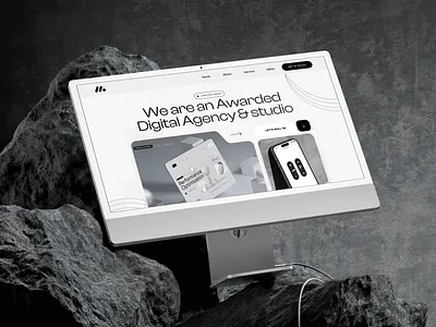 Agency Landing Page Website Design agency black and white creative company landing page website design agency