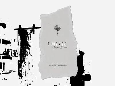 Thieves Next Door brand branding design graphic design hand drawn identity illustration logo mark
