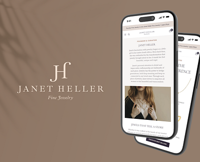 Janet Heller Fine Jewelry - Brand beauty brand brand design branding jewelry logo logo design website
