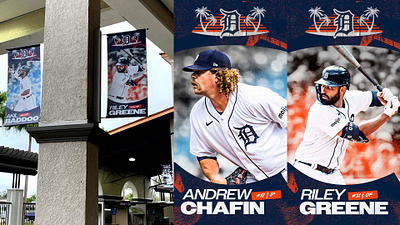 Tigers Spring Training Banners adobe photoshop baseball creative design detroit detroit tigers graphic design mlb photoshop print tigers typography