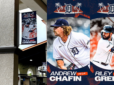 Tigers Spring Training Banners adobe photoshop baseball creative design detroit detroit tigers graphic design mlb photoshop print tigers typography