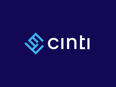 Cinti c cinti concept line logo tech