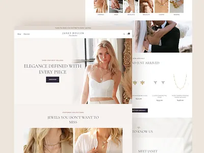 Janet Heller Fine Jewelry - E-Commerce Website branding ecomm ecommerce ecommerce website jewelry shopify web design website design