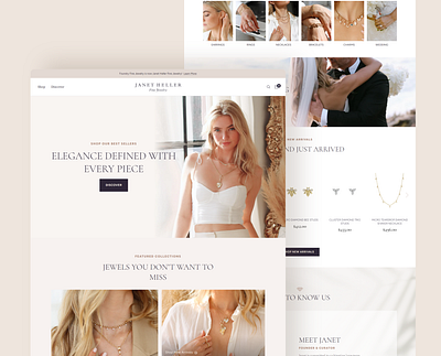 Janet Heller Fine Jewelry - E-Commerce Website branding ecomm ecommerce ecommerce website jewelry shopify web design website design