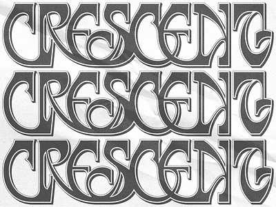 Crescent Lettering branding lettering texture type vin conti
