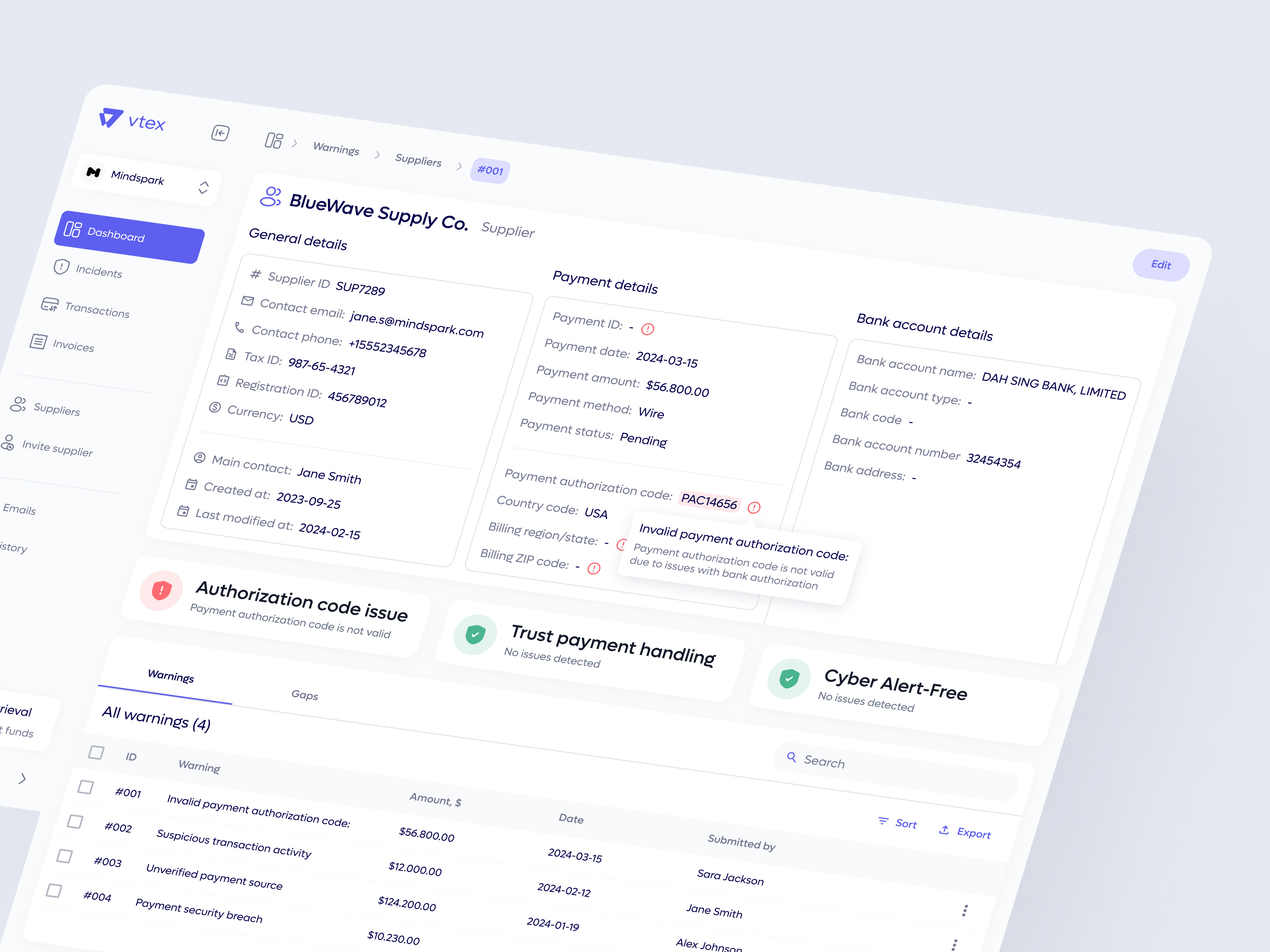 Example of Web Application Dashboard UI/UX Design