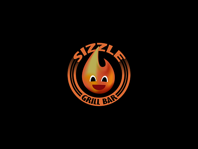 Sizzle logo (grill bar) dailylogochallenge graphic design logo