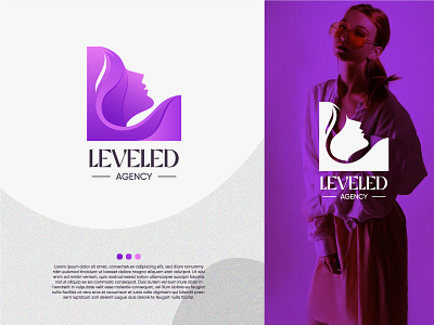Leveled Agency Logo 3d animation app brand guidline brand identity brand style branding cosmetic design fashion flat graphic design icon illustration logo minimal purple spa ui vector