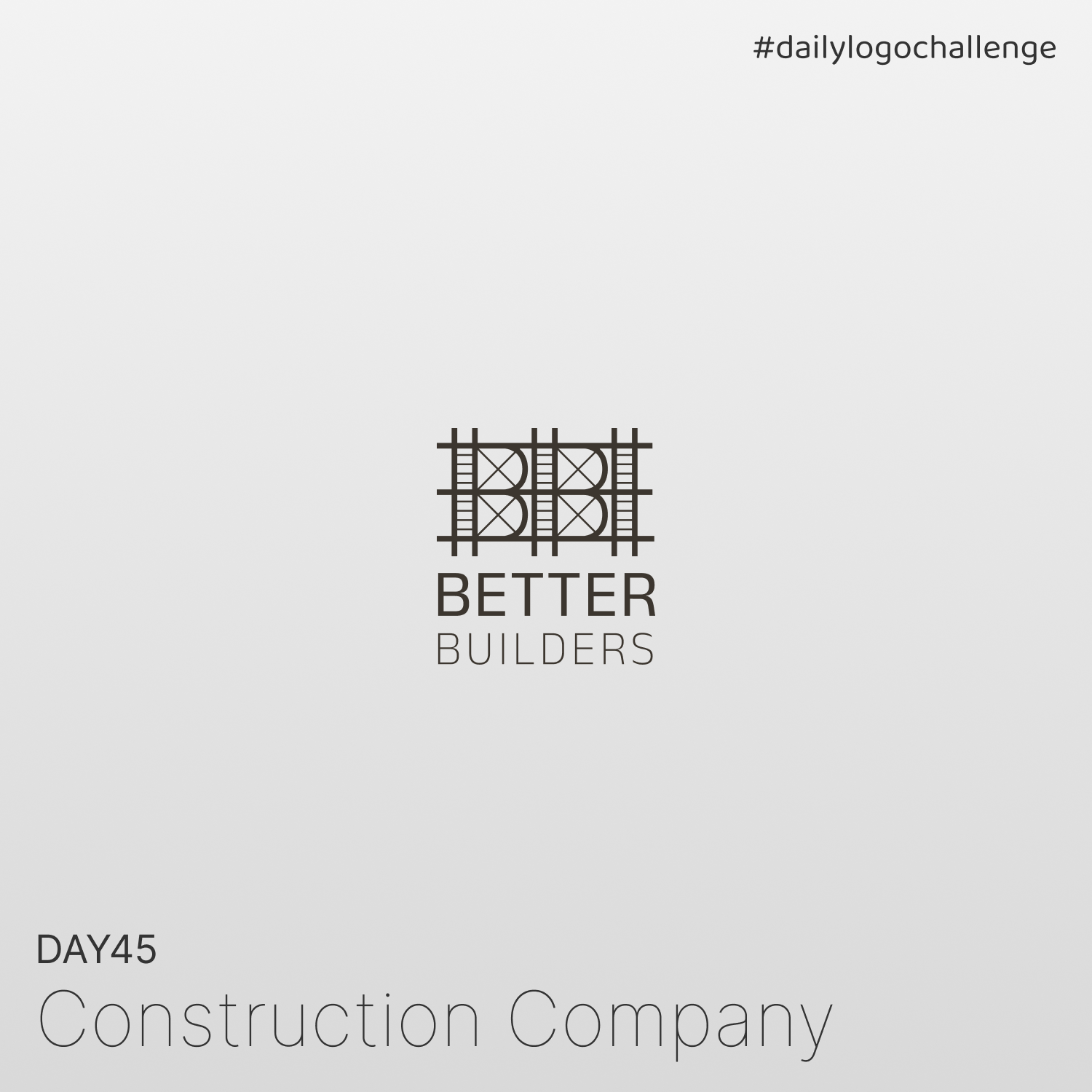 Day 45 | Construction Company | Daily Logo Challenge dailylogochallenge day45 design graphic design logo
