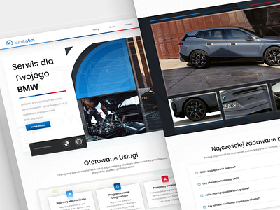 🔴🔵Klinika BM - BMW Repair workshop bmw brand branding car design modern rebranding repair ui ux web workshop