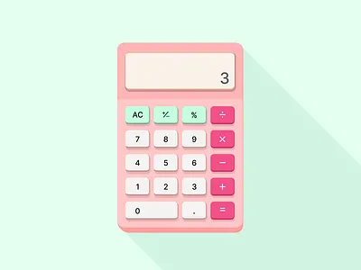 Calculator Illustration dailyui design illustration retro ui vector