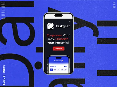 Daily UI 098 - Advertisement ad ads advertisement app application blue branding challenge daily dailyui design do game minimalism phone red to todo ui ux