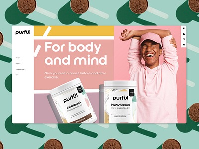 Purfül (Pure Fuel) Hero branding ecommerce web design website