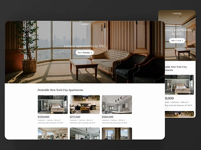 Luxury Real Estate Landing Page / Responsive / Mobile animation brand branding design graphic design landing page logo luxury luxury brand mobile landing real estate responsive design ui ui ux ux webdesign