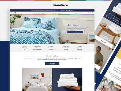 Brooklinen Website e commerce mobile ui modern website ux website