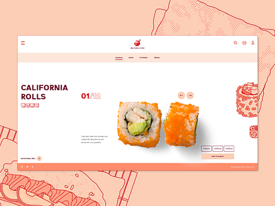 Ima Sushi - Product Detail Page branding ecommerce illustration logo ui ux web design