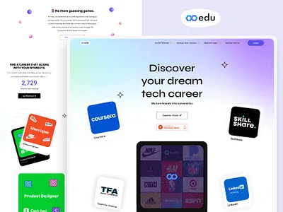 Infinity Careers E-Learning Website ui ux website