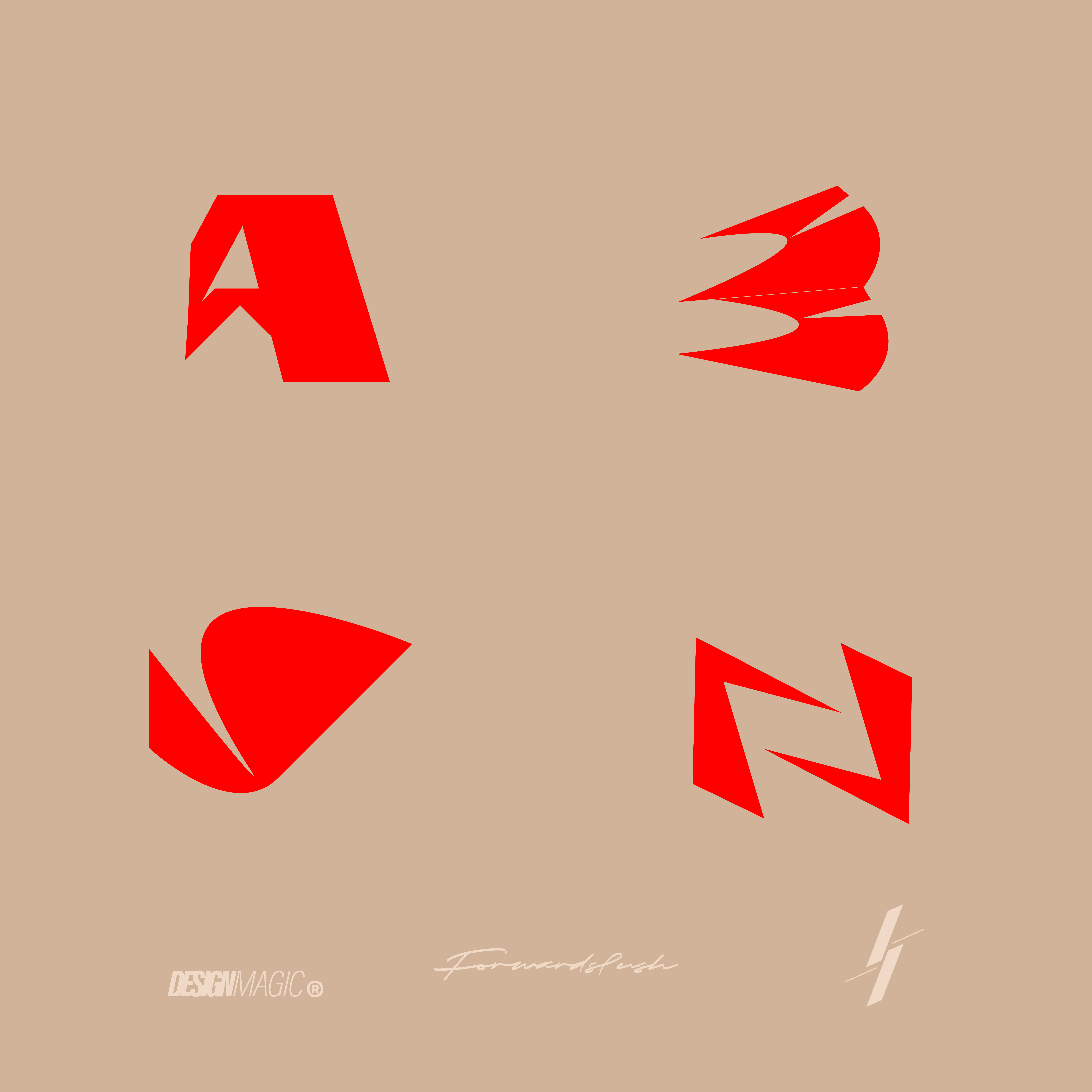 A,B,&,N branding design graphic design icon illustration logo minimal ui ux vector