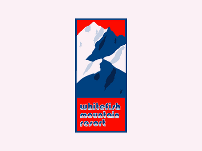Whitefish Mountain Resort branding graphic design logo