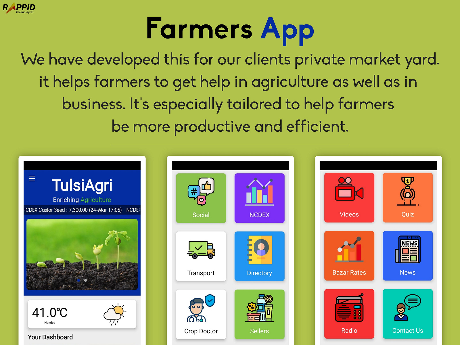 Farmers App developed by Rappid Technologies by Rappid Technologies on