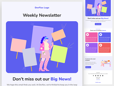 Weekly Newsletter - Responsive Email Design emaildesign newsletter ui ux website