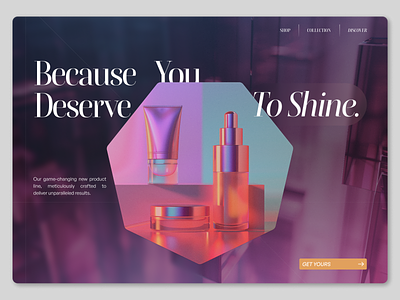 Landing Page Featuring Beauty Store's Seasonal Products design landingpage ui uidesign ux webdesign