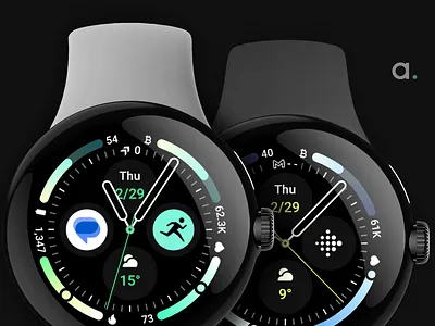 Arcs N6: Wear OS 4 watch face amoled watch faces amoledwatchfaces branding design galaxy watch 6 graphic design oneplus watch 2 oppo watch x pixel watch 2 ui wear os