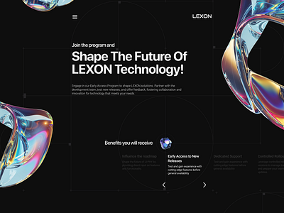 Product Webpage - LEXON 3d ai black e commerce futuristic industry landing page modern product security tech ui uiux ux uxui web web header webpage website