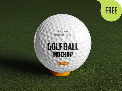 Free Golf Ball Mockup. AI Generated ball brand branding championship equipment free freebie game golf golf ball hobbies logo match mockup play sport