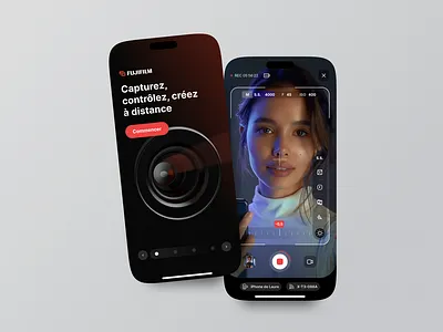 Cam remote app black cam creatif dark photo photography remote ui